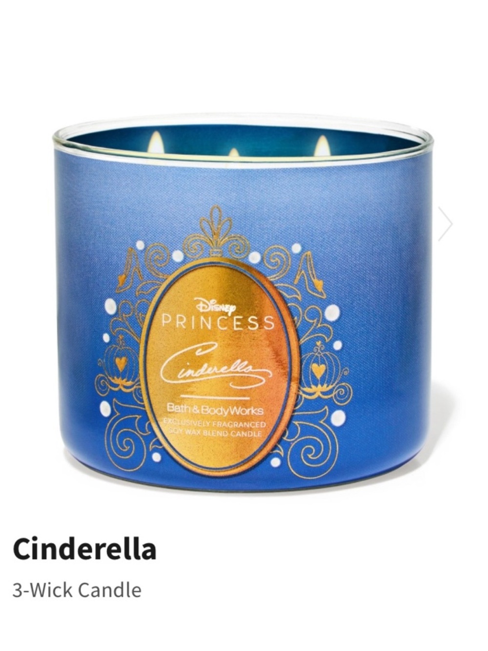 Bath & Body Works Cinderella 3-Wick Candle - Blue Label